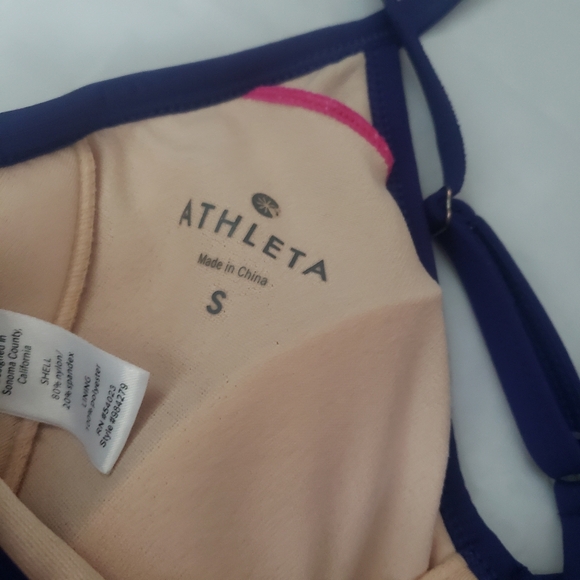 ⭐ Athleta Striped Racerback Athletic Dress | Women’s Small | Built-In Bra - Picture 10 of 12